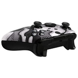 eXtremeRate Black White Camouflage Faceplate Cover, Soft Touch Front Housing Shell Case Replacement Kit for Xbox One Elite Series 2 Controller Model 1797 - Thumbstick Accent Rings Included - ELT147