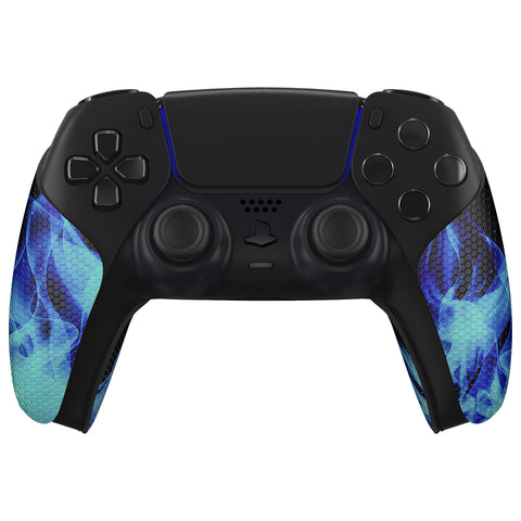 PlayVital Blue Flame Anti-Skid Sweat-Absorbent Controller Grip for PS5 Controller - PFPJ129