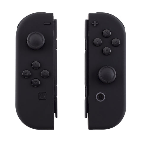 eXtremeRate Soft Touch Grip Black Handheld Controller Housing With Full Set Buttons DIY Replacement Shell Case for NS Switch JoyCon & OLED JoyCon - Console Shell NOT Included - CP310