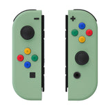 eXtremeRate Soft Touch Grip Matcha Green Joycon Handheld Controller Housing with ABXY Direction Buttons, DIY Replacement Shell Case for NS Switch JoyCon & OLED JoyCon - Console Shell NOT Included - CP322