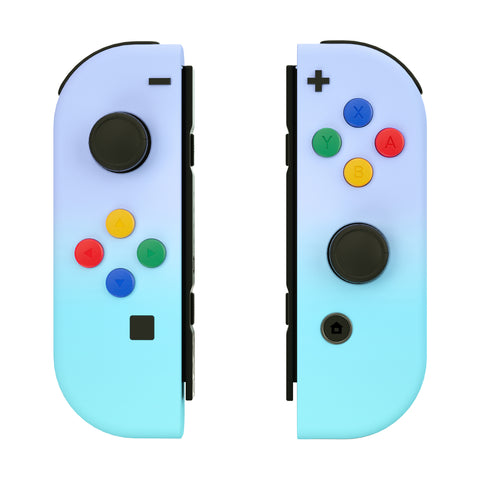 eXtremeRate Violet Blue Gradient Joycon Handheld Controller Housing with Coloful Buttons, DIY Replacement Shell Case for NS Switch JoyCon & OLED JoyCon – Joycon and Console NOT Included - CP332