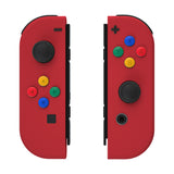 eXtremeRate Soft Touch Grip Passion Red Joycon Handheld Controller Housing with Coloful Buttons, DIY Replacement Shell Case for NS Switch JoyCon & OLED JoyCon – Joycon and Console NOT Included - CP334