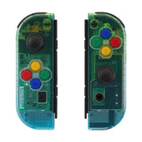 eXtremeRate Gradient Translucent Green Blue Joycon Handheld Controller Housing with Full Set Buttons, DIY Replacement Shell Case for NS Switch JoyCon & OLED JoyCon - Console Shell NOT Included - CP338