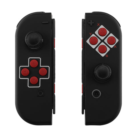 eXtremeRate Soft Touch Grip Classics NES Style Joycon Handheld Controller Housing with Full Set Buttons, DIY Replacement Shell Case for NS Switch JoyCon & OLED JoyCon - Console Shell NOT Included - CT104