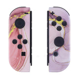 eXtremeRate Cosmic Pink Gold Marble Effect Joycon Handheld Controller Housing with Buttons, DIY Replacement Shell Case for NS Switch JoyCon & OLED JoyCon – Joycon and Console NOT Included - CT112
