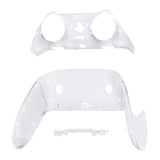 eXtremeRate Clear Top Bottom Decorative Trim Shell Compatible with ps5 Edge Controller DIY Replacement Front Back Clip Shell, Custom Plates Cover Compatible with ps5 Edge Controller - CXQEGM002