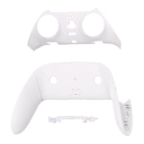 eXtremeRate White Top Bottom Decorative Trim Shell Compatible with ps5 Edge Controller DIY Replacement Front Back Clip Shell, Custom Plates Cover Compatible with ps5 Edge Controller - CXQEGP007