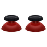 eXtremeRate Carmine Red & Black Dual-Color Replacement Thumbsticks for PS5 Controller, Custom Analog Stick Joystick Compatible with PS5, for PS4 All Model Controller - JPF633