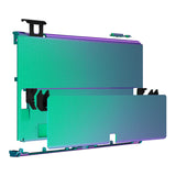 eXtremeRate Chameleon Green Purple Console Back Plate DIY Replacement Housing Shell Case with Metal Kickstand for Nintendo Switch OLED – Console and Joycon NOT Included - ZNSOP3002