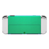 eXtremeRate Chameleon Green Purple Console Back Plate DIY Replacement Housing Shell Case with Metal Kickstand for Nintendo Switch OLED – Console and Joycon NOT Included - ZNSOP3002