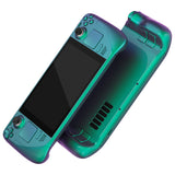 eXtremeRate Replacement Chameleon Green Purple Full Set Shell with Buttons for Steam Deck Console - QESDP005