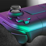 eXtremeRate Replacement Chameleon Green Purple Full Set Shell with Buttons for Steam Deck Console - QESDP005