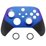 eXtremeRate Chameleon Purple Blue ASR Version Performance Rubberized Grip Front Housing Shell  with Accent Rings for Xbox Series X/S Controller - FX3C3002