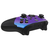 eXtremeRate Chameleon Purple Blue ASR Version Performance Rubberized Grip Front Housing Shell  with Accent Rings for Xbox Series X/S Controller - FX3C3002