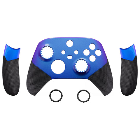 Chameleon Purple Blue ASR Version Performance Rubberized Side Rails Front Shell with Accent Rings for Xbox Series X/S Controller - ZX3C3002
