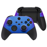 eXtremeRate Chameleon Purple Blue ASR Version Performance Rubberized Side Rails Front Shell with Accent Rings for Xbox Series X/S Controller - ZX3C3002