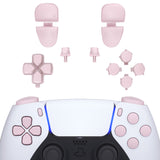 eXtremeRate Replacement D-pad R1 L1 R2 L2 Triggers Share Options Face Buttons, Cherry Blossoms Pink Full Set Buttons Compatible with ps5 Controller BDM-030/040 - Controller NOT Included - JPF1012G3