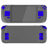 eXtremeRate Chrome Blue Replacement Full Set Buttons for Steam Deck Console - JESDD004