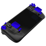eXtremeRate Chrome Blue Replacement Full Set Buttons for Steam Deck Console - JESDD004