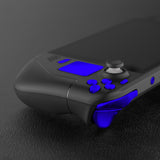 eXtremeRate Chrome Blue Replacement Full Set Buttons for Steam Deck Console - JESDD004