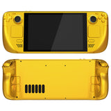 eXtremeRate Replacement Chrome Gold Full Set Shell with Buttons for Steam Deck LCD - QESDD001