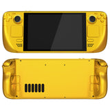 eXtremeRate Replacement Chrome Gold Full Set Shell with Buttons for Steam Deck Console - QESDD001