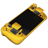 eXtremeRate Replacement Chrome Gold Full Set Shell with Buttons for Steam Deck LCD - QESDD001