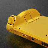 eXtremeRate Replacement Chrome Gold Full Set Shell with Buttons for Steam Deck Console - QESDD001