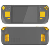 eXtremeRate Chrome Gold Replacement Full Set Buttons for Steam Deck Console - JESDD001