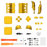eXtremeRate Chrome Gold Replacement Full Set Buttons for Steam Deck LCD - JESDD001