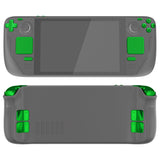 eXtremeRate Chrome Green Replacement Full Set Buttons for Steam Deck Console - JESDD003