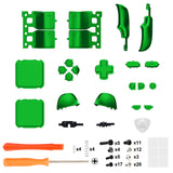 eXtremeRate Chrome Green Replacement Full Set Buttons for Steam Deck Console - JESDD003