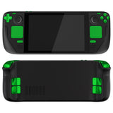 eXtremeRate Chrome Green Replacement Full Set Buttons for Steam Deck Console - JESDD003