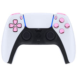 eXtremeRate Replacement D-pad R1 L1 R2 L2 Triggers Share Options Face Buttons, Chrome Pink Full Set Buttons Compatible with ps5 Controller BDM-030/040/050 - Controller NOT Included - JPF2007G3