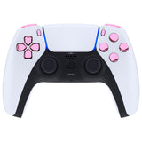 eXtremeRate Replacement D-pad R1 L1 R2 L2 Triggers Share Options Face Buttons, Chrome Pink Full Set Buttons Compatible with ps5 Controller BDM-030 - Controller NOT Included - JPF2007G3