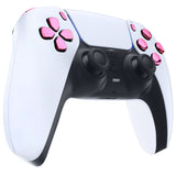 eXtremeRate Replacement D-pad R1 L1 R2 L2 Triggers Share Options Face Buttons, Chrome Pink Full Set Buttons Compatible with ps5 Controller BDM-030 - Controller NOT Included - JPF2007G3