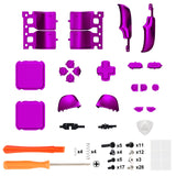 eXtremeRate Chrome Purple Replacement Full Set Buttons for Steam Deck Console - JESDD002
