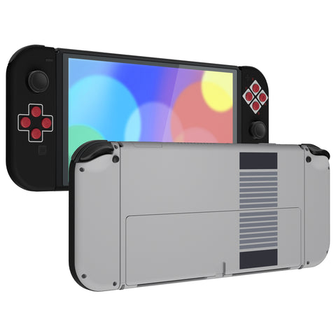 eXtremeRate Replacement Soft Touch Full Set Shell for Nintendo Switch OLED - Classic NES Style - QNSOY7001