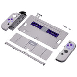 eXtremeRate Replacement Soft Touch Full Set Shell for Nintendo Switch OLED - Classic SNES Style - QNSOY7003