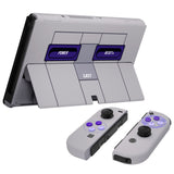 eXtremeRate Replacement Soft Touch Full Set Shell for Nintendo Switch OLED - Classic SNES Style - QNSOY7003