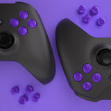 eXtremeRate Three-Purple & Clear ABXY Action Buttons with Classic Symbols for Xbox Series X & S Controller & Xbox One S/X & Xbox One Elite V1/V2 Controller - JDX3M013