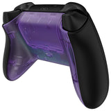 eXtremeRate Clear Atomic Purple Custom Bottom Shell with Battery Cover for Xbox Series S/X Controller, DIY Replacement Backplate Cover for Xbox Core Controller Model 1914 - Controller & Side Rails NOT Included - BX3M505