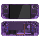 eXtremeRate Replacement Clear Atomic Purple Full Set Shell with Buttons for Steam Deck Console - QESDM003