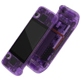 eXtremeRate Replacement Clear Atomic Purple Full Set Shell with Buttons for Steam Deck Console - QESDM003