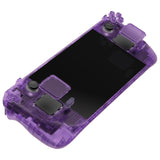 eXtremeRate Replacement Clear Atomic Purple Full Set Shell with Buttons for Steam Deck Console - QESDM003