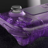 eXtremeRate Replacement Clear Atomic Purple Full Set Shell with Buttons for Steam Deck Console - QESDM003