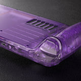 eXtremeRate Replacement Clear Atomic Purple Full Set Shell with Buttons for Steam Deck Console - QESDM003