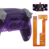 eXtremeRate Clear Atomic Purple Remappable RISE 4.0 Remap Kit for ps5 Controller BDM-030, Upgrade Board & Redesigned Back Shell & 4 Back Buttons for ps5 Controller - Controller NOT Included - YPFM5002G3