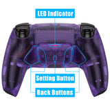 eXtremeRate Clear Atomic Purple Remappable RISE4 Remap Kit for ps5 Controller BDM-030/040, Upgrade Board & Redesigned Back Shell & 4 Back Buttons for ps5 Controller - Controller NOT Included - YPFM5002G3