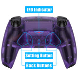 eXtremeRate Clear Atomic Purple Remappable RISE 4.0 Remap Kit for ps5 Controller BDM-030, Upgrade Board & Redesigned Back Shell & 4 Back Buttons for ps5 Controller - Controller NOT Included - YPFM5002G3
